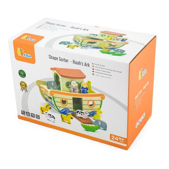 Дерев'яний сортер Viga Toys Ковчег зі звірятами (51625)