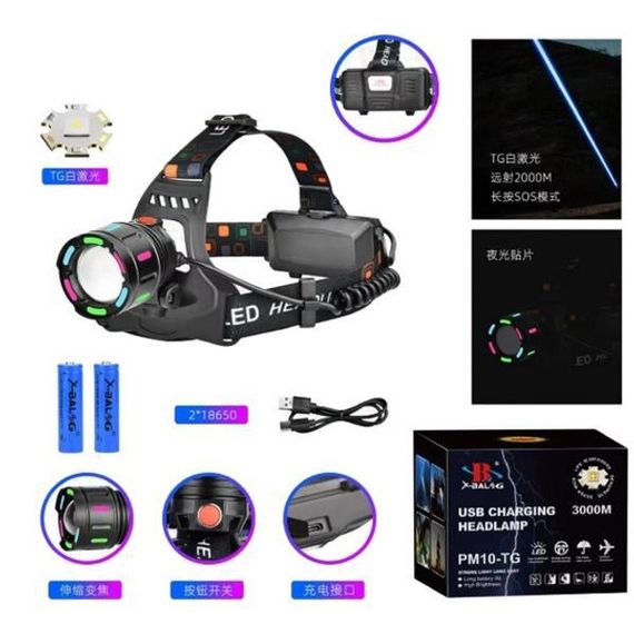 Ліхтар налобний JM-121 акумуляторний SY-8087-PM10-TG | Зображення 2