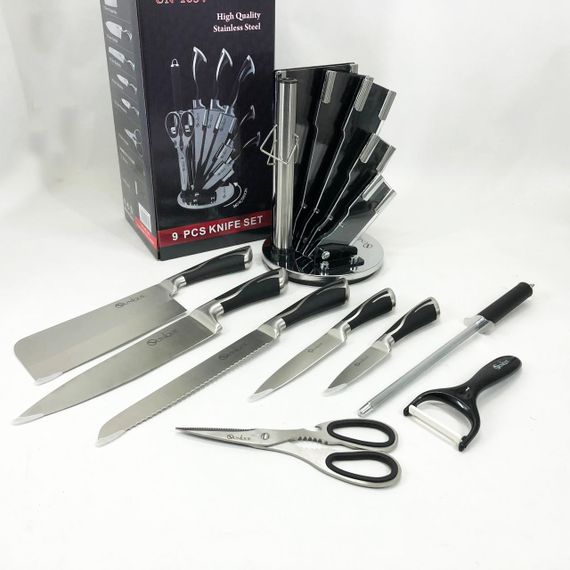 Поварской нож нержавеющая сталь UNIQUE UN-1834, Набор ножей для приготовления пищи, Набор ножей резаков JM-92 | Зображення 4