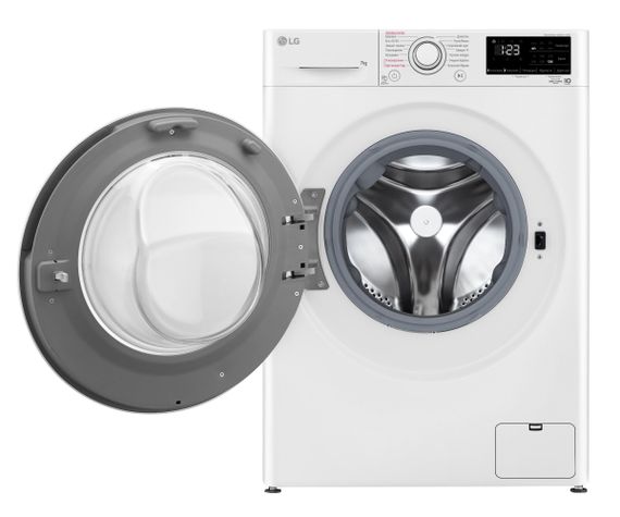 Стиральная машина фронтальная, 7кг, 1200, A+++, 48см, дисплей, пара, инвертор, белый (F2V3HS7WW) | Зображення 2