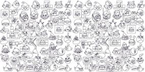 Шпалери-розмальовки Angry Birds 60*120 C-120007