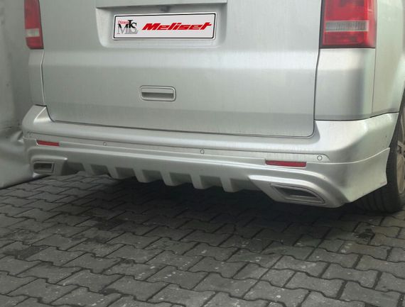 Накладка на задний бампер Sport 2 (под покраску) для Volkswagen T5 2010-2015 гг | Зображення 1