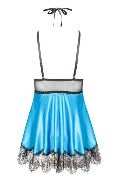 Сорочка с маской Beauty Night EVE CHEMISE mask, thong Бирюзовый S/M | Зображення 6