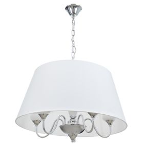 Люстра подвесная с абажуром E14 40W WH (BKL-721S/5)