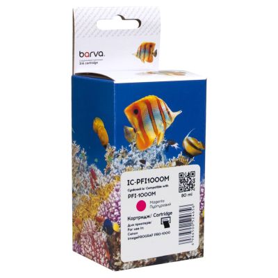 Картридж Barva Canon PFI-1000M 0548C001 80мл magenta (IC-PFI1000M)