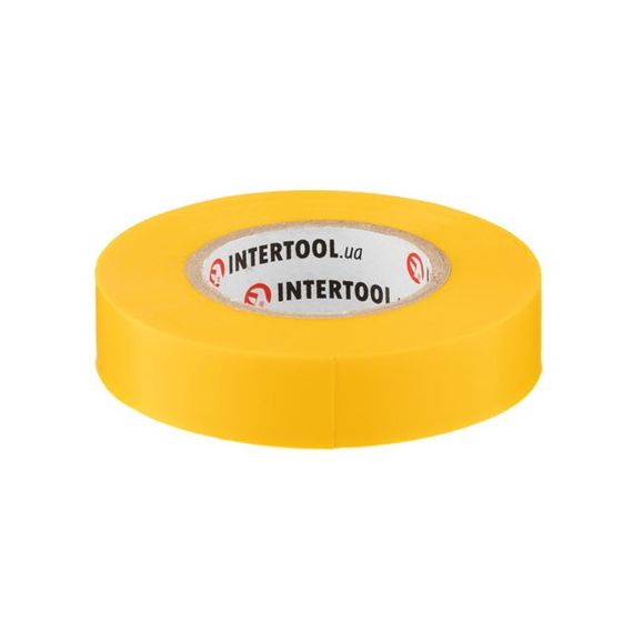 Стрічка ізоляційна 0.15 мм*17 мм*20 м жовта INTERTOOL IT-00521 | Зображення 1