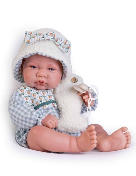 Іспанська Лялька Реборн Antonio Juan Новонароджений Вініловий Пупс Хлопчик Немовля з Іграшкою Антоніо Хуан 42 см