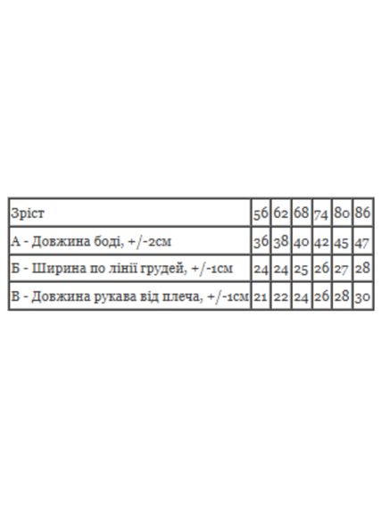 Боді ясельний для дівчинки Носи своє 68 Світло-рожевий​ (p-7808-211064) | Зображення 1