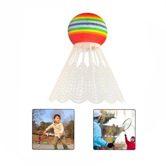 Набір нейлонових воланів для бадмінтону "Badminton Shuttlecocks" NE-BD-003W білий 5 шт | Зображення 1