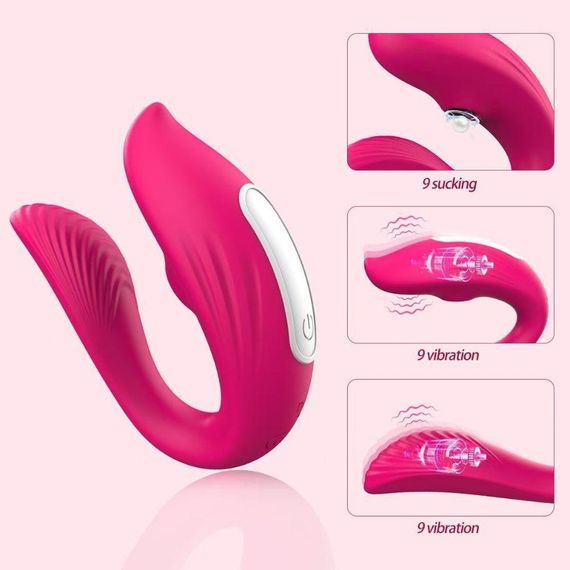 Смарт вібратор для двох Vibrator - pink - app control Sex Aura | Зображення 2