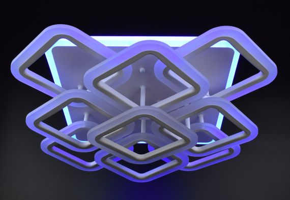 Люстра світлодіодна стельова LED світильник для квартири на стелю лед з пультом 25942 Білий 13х49х49 см. | Зображення 6