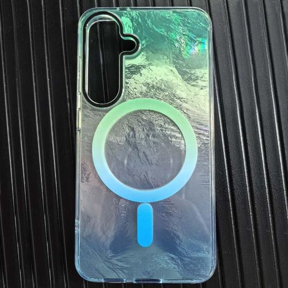 Чехол TPU Shiny Mountain (MagFit) для Samsung Galaxy S25 FE Green / Blue | Зображення 3