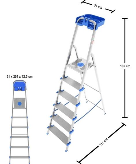 Драбина Colombo Atlantica 6 щаблів (S112A06P) | Зображення 3