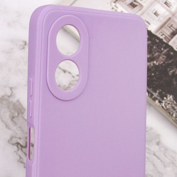 Силиконовый чехол Candy Full Camera для Oppo A78 4G Сиреневый / Dasheen | Зображення 4