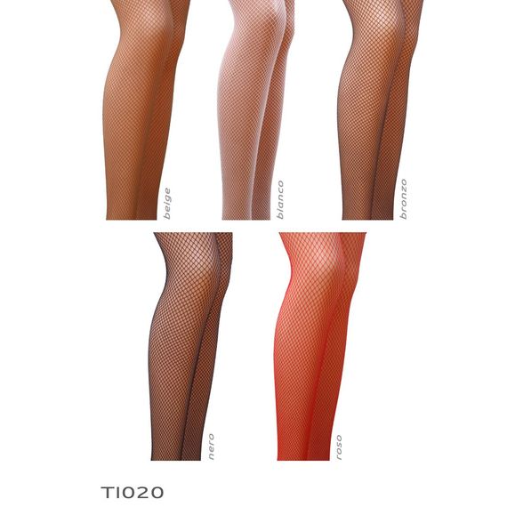Колготки в сеточку без выделенных трусиков Passion TI020 типа Кабаретка 1/2 (fishnet), nero | Зображення 2