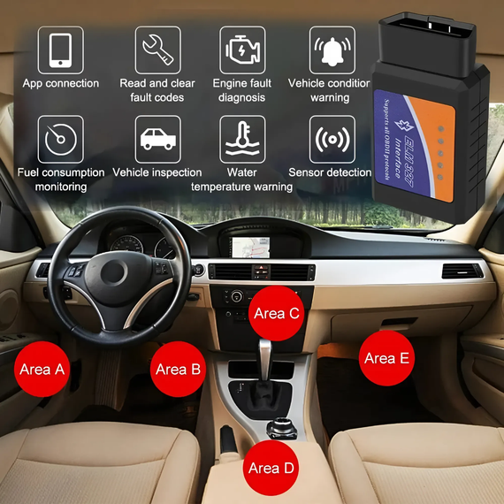 Автомобільний сканер ELM327 OBD2 V 2.1 bluetooth для Android | Зображення 5