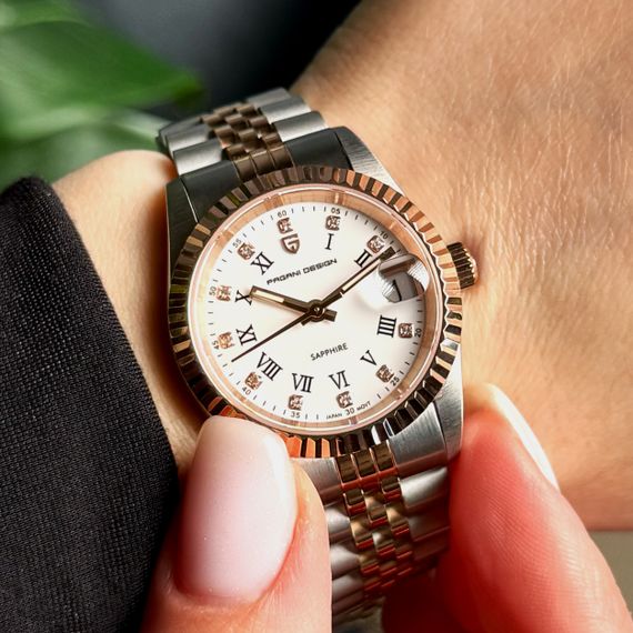 Жіночий годинник Pagani Design PD-1794L Silver-Rose Gold-White | Зображення 5