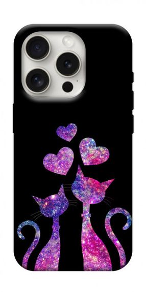 Чохол з картинкою Космічні коти для Apple iPhone 16 Pro (6.3")