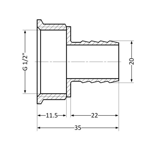 Штуцер Thermo Alliance Standart 20х1/2" ВР SD4261520 | Зображення 1