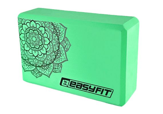 Блок для йоги EasyFit EVA з м'ятним малюнком (EF-1819-M)