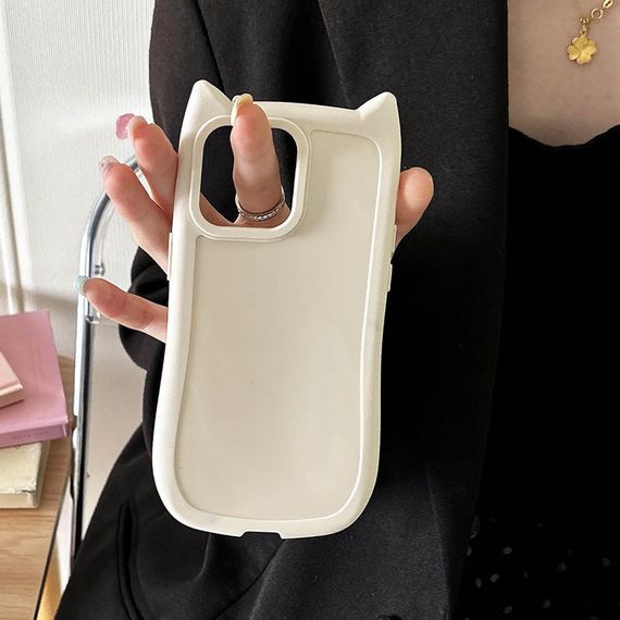 Чехол TPU Cat для Apple iPhone 13 Pro Max (6.7") Antique White | Зображення 2