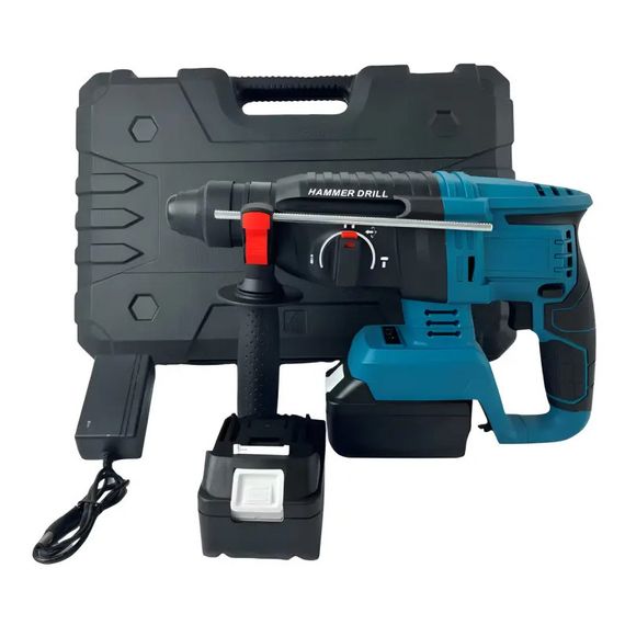 Перфоратор акумуляторний безщітковий KRAFFTEC 48V 2 акб 4.0AH дриль на акамуляторі для дому RU-528 в кейсі | Зображення 9