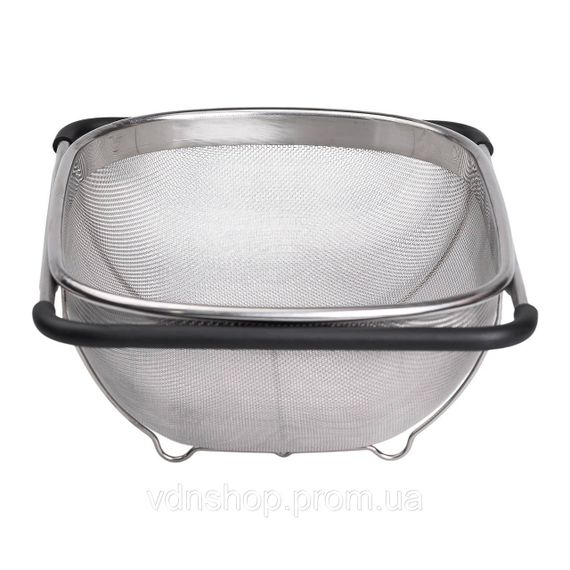 Друшляк сито на раковину для миття овочів та фруктів 36х25х10.5 см з нержавіючої сталі HP-19-18-L | Зображення 4