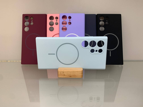 Samsung S24 Ultra MagSafe Протиударный чохол Софт Тач чохол голубий