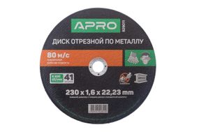 Диск отрезной по металлу Apro - 230 х 1,6 х 22,2 мм (829011)