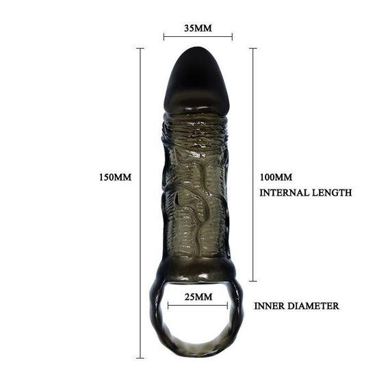 Насадка-презерватив "Men extension" BI-026211-1 Sex Aura | Зображення 7