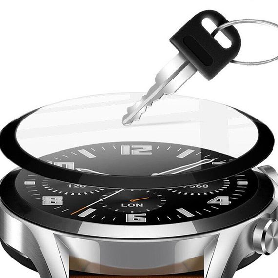 Полімерна плівка 3D (full glue) (тех.пак) для Samsung Galaxy Watch 7 44mm Чорний | Зображення 1