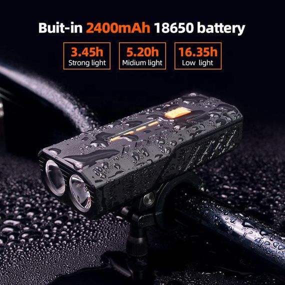 Перезаряжаемый велосипедный передний фонарь BC25S 300LM, Фонарь для удобства на велосипеде MO-18 | Зображення 4