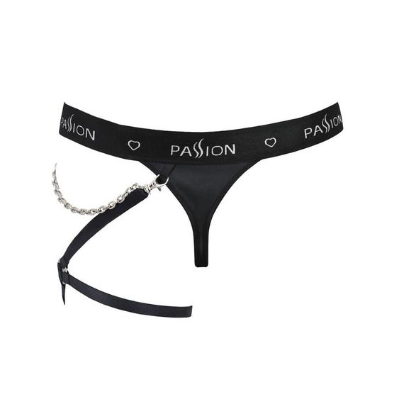 Чоловічі трусики танга з підв’язкою Passion Thong Bill XXL/XXXL, чорні | Зображення 5