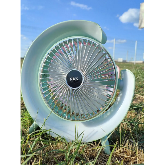 Вентилятор настільний із підсвіткою Хіт 2025 року XL-1292, портативний настільний акумуляторний вентилятор 235×235×50 мм | Зображення 8
