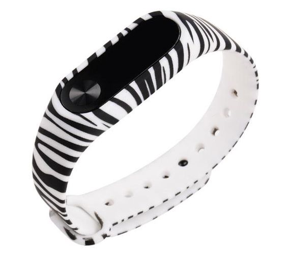 Силіконовий ремінець Primo для фітнес-браслета Xiaomi Mi Band 2 - Zebra | Зображення 1