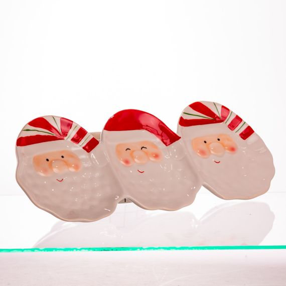 Блюдо сервірувальне новорічне для закусок Santa Claus 33.5×12.5 (см) з порцеляни CR-1-33 | Зображення 1