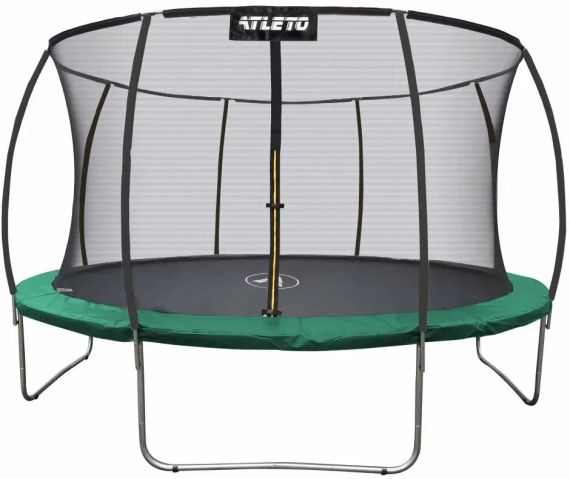 Батут дитячий Atleto 312 см із захисною сіткою та драбиною для дому та дачі зелений 21000503 | Зображення 1