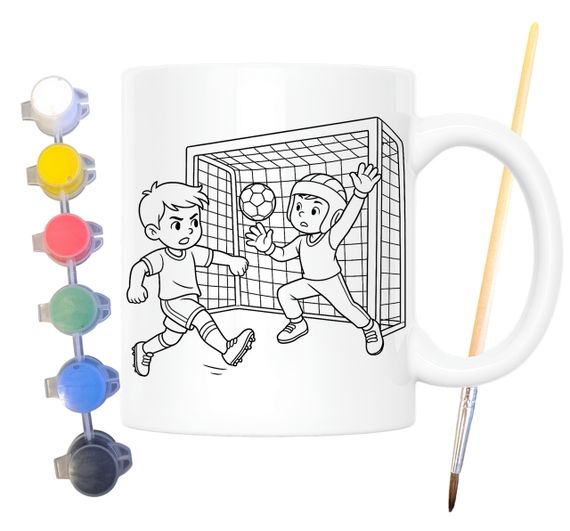 Набор для творчества кружка раскраска Футбол 330 мл белая (КР0108) | Зображення 1