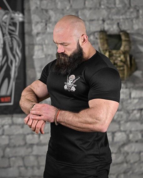 Тактическая потоотводящая футболка водитель черная ДЛ6481 | Зображення 2