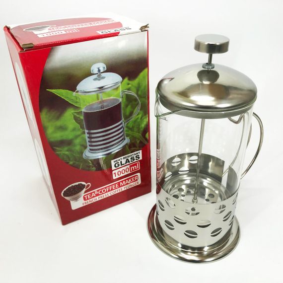 Заварник френч-пресс Unique UN-1154 1 л, Красивый заварник, Заварочник для кухни, Френчпрес | Зображення 5