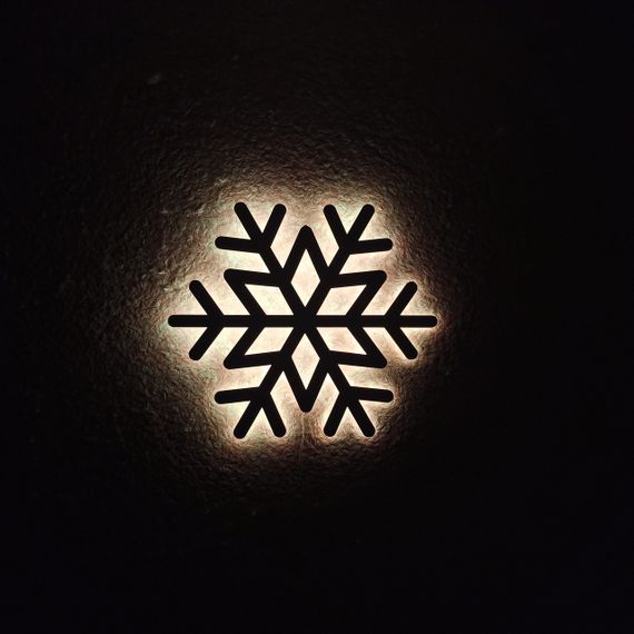 Панно декоративне картина на стіну Сніжинка LED підсвітка 16 кольорів пульт 400х400 acr-p000210 | Зображення 3