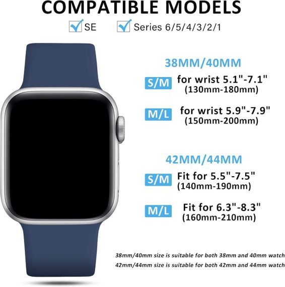 Браслет для Apple Watch Силіконовий спортивний, 49 мм, сумісний з iWatch Bracelet Ultra 2/Series 10 9 8 7 | Зображення 2