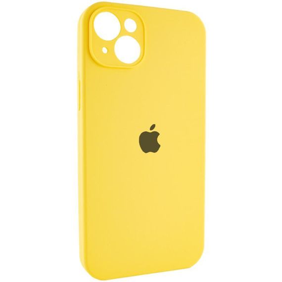 Чохол Silicone Case Full Camera Protective (AA) для Apple iPhone 15 Plus (6.7") Жовтий / Yellow | Зображення 1