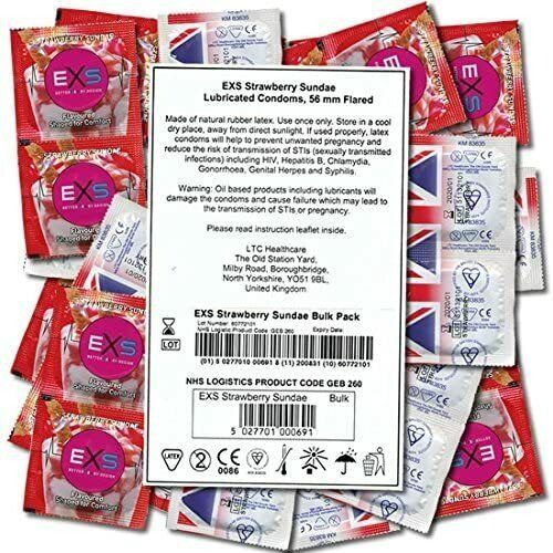 Презервативы со вкусом клубники EXS Flavoured Strawberry Sundae веганские (цена за 5 шт.) sexstyle | Зображення 2