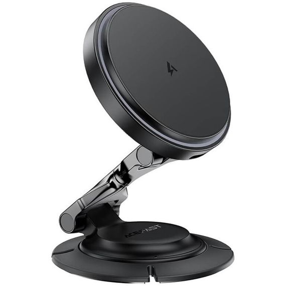 Автодержатель с БЗУ Acefast D65 Magnetic Wireless Charging 15W Black | Зображення 1