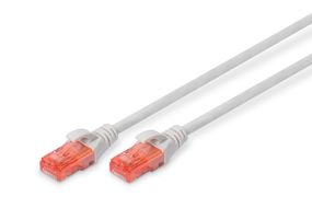 Патч-корд Digitus CAT 6 UTP, 25м, AWG 26/7, Cu, LSZH, сірий (DK-1617-250)