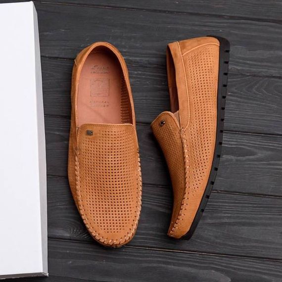 Літні шкіряні кеди Legges перфорація рижі | Зображення 6