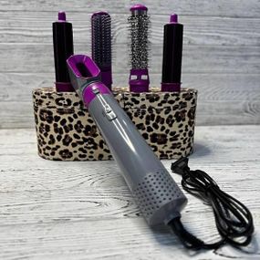 Стайлер для волосся з іонізацією 5в1 у кейсі Леопард Hair Brush