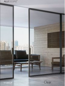 Двери межкомнатные AluDoors Clear (раздвижная) Покраска по RAL