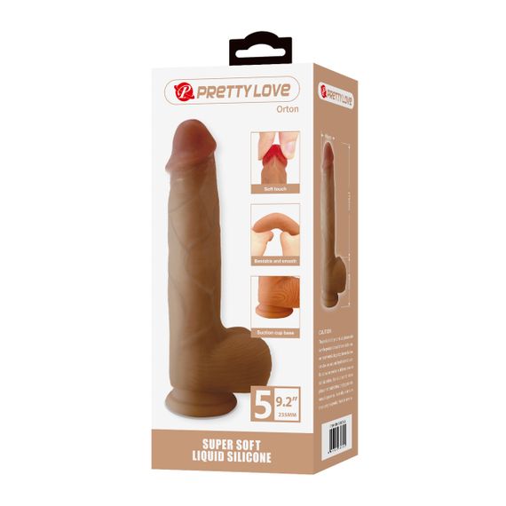 Фаллоимитатор Pretty Love Orton 9.2 Super Soft Liquid Silicone Dildo Sex Aura | Зображення 7